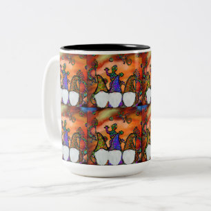Caneca De Café Em Dois Tons Arte de Gnomo