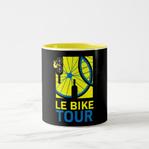 Caneca De Café Em Dois Tons Arte de Itinerários de Bike