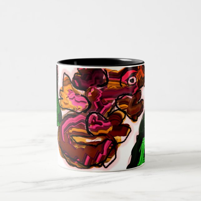 Caneca De Café Em Dois Tons Arte de Lizard (Centro)