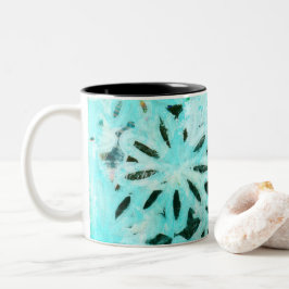 Caneca De Café Em Dois Tons Arte de margarida mista