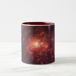 Caneca De Café Em Dois Tons Arte de Nebulosa Cósmica, Cores de Galáxia para Am
