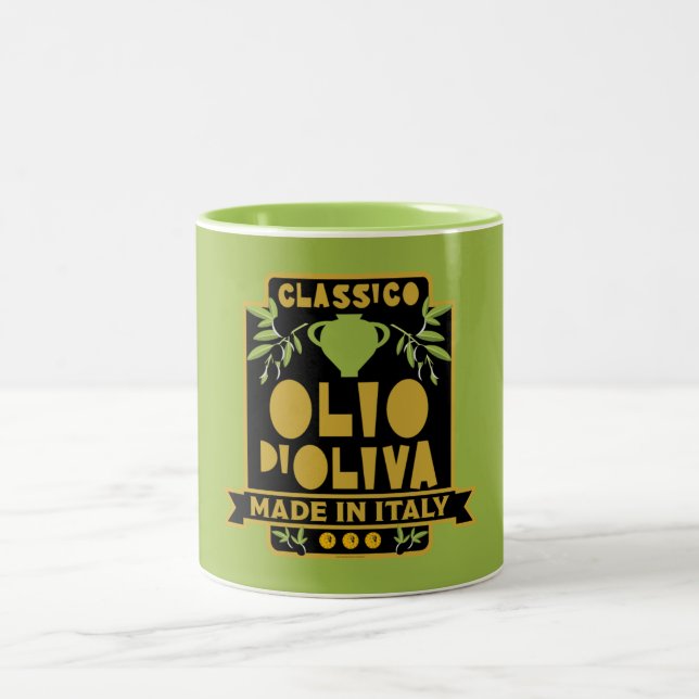 Caneca De Café Em Dois Tons Arte de Parede de Azeite Italiano (Centro)