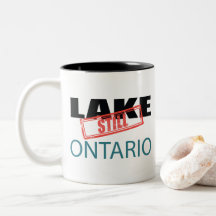 Arte de selo vermelho vintage do lago Ontario