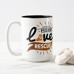 Caneca De Café Em Dois Tons Arte do Cachorro Positivo Citação Motivacional