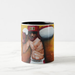 Caneca De Café Em Dois Tons Arte do encaixotamento