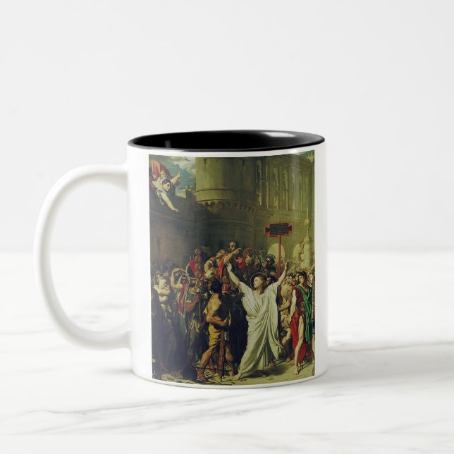 Caneca De Café Em Dois Tons Arte do Sagrado Martírio de São Simforiano de Autu (Esquerda)
