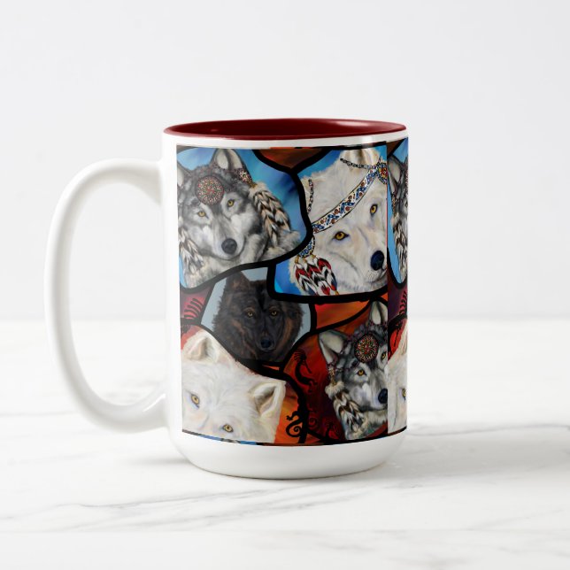CANECA DE CAFÉ EM DOIS TONS ARTE DO SUDESTE (Esquerda)