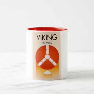 Caneca De Café Em Dois Tons Arte Espacial Viking para Marte