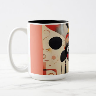 Caneca De Café Em Dois Tons Arte Espiritual do Americano Nativo