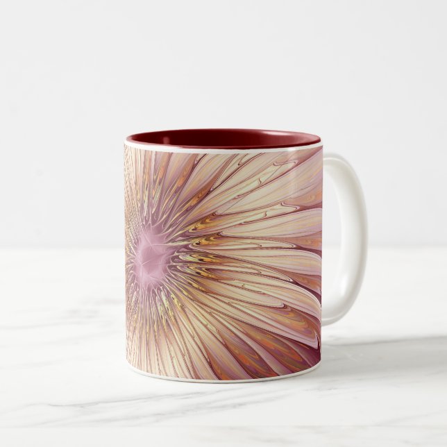 Caneca De Café Em Dois Tons Arte frontal e tonalidades de abstrato (Frente Esquerda)