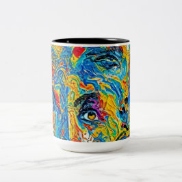 Caneca De Café Em Dois Tons arte inspirada em Heather Wycuff