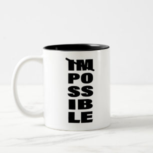 Caneca De Café Em Dois Tons Arte Inspirativa - Possibilidades Sem Fim