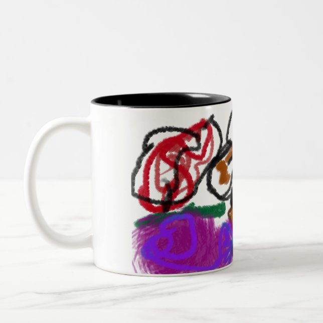Caneca De Café Em Dois Tons Arte irlandesa Wolfhound (Esquerda)