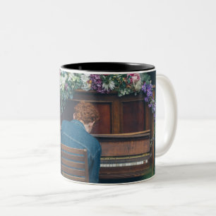 Caneca De Café Em Dois Tons Arte Legal de Piano
