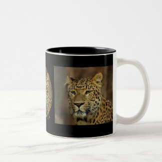 Caneca De Café Em Dois Tons arte-leopardo