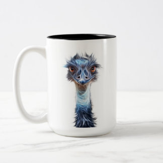 Caneca De Café Em Dois Tons Arte Luminosa de Aves