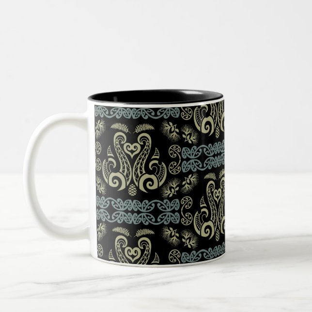 Caneca De Café Em Dois Tons Arte Nova Zelândia (Esquerda)