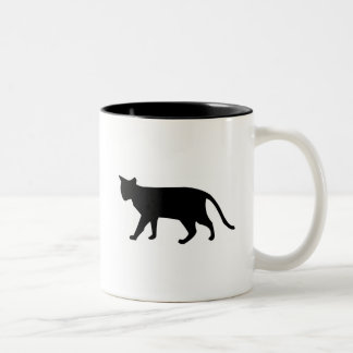 Caneca De Café Em Dois Tons Arte simples do Meow do Purr do gatinho da