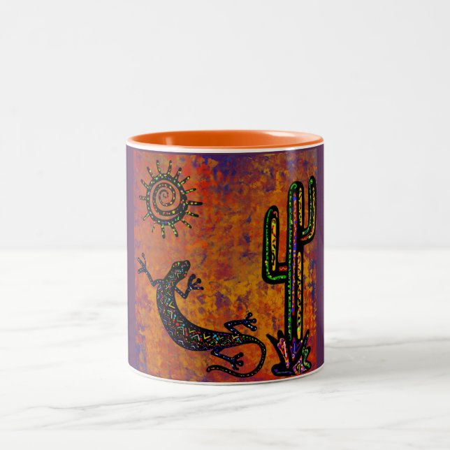 CANECA DE CAFÉ EM DOIS TONS ARTE SUDOESTE DE LAGARTO      (Centro)