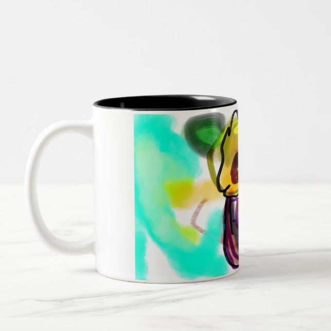 Caneca De Café Em Dois Tons Arte sunflores legal (Esquerda)