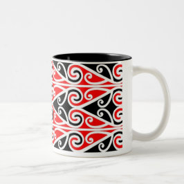 Caneca De Café Em Dois Tons arte tribal do design maori para você