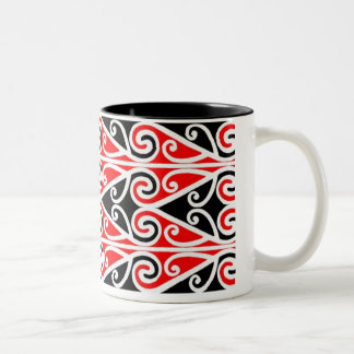 Caneca De Café Em Dois Tons arte tribal do design maori para você