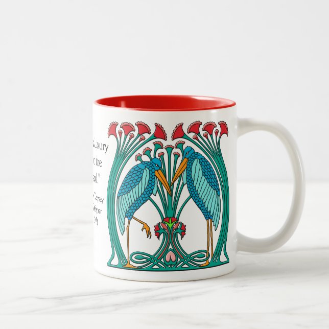 Caneca De Café Em Dois Tons Artes e Artesanatos gruas v1 (Direita)