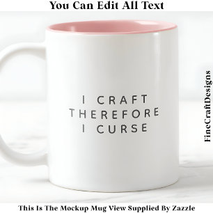 Caneca De Café Em Dois Tons Artesanato, Pois, Que Amaldiçoe/Cuide Da Quitação