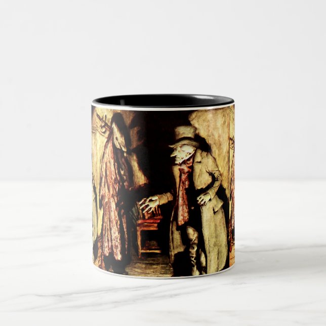 Caneca De Café Em Dois Tons Arthur Rackham - Um Carol de Natal - Grumpy (Centro)