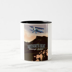 Caneca De Café Em Dois Tons Arthur's Seat Edinburgh Scotland
