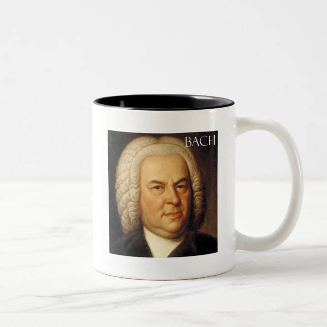 Caneca De Café Em Dois Tons Artigos de Johann Sebastian Bach (Direita)