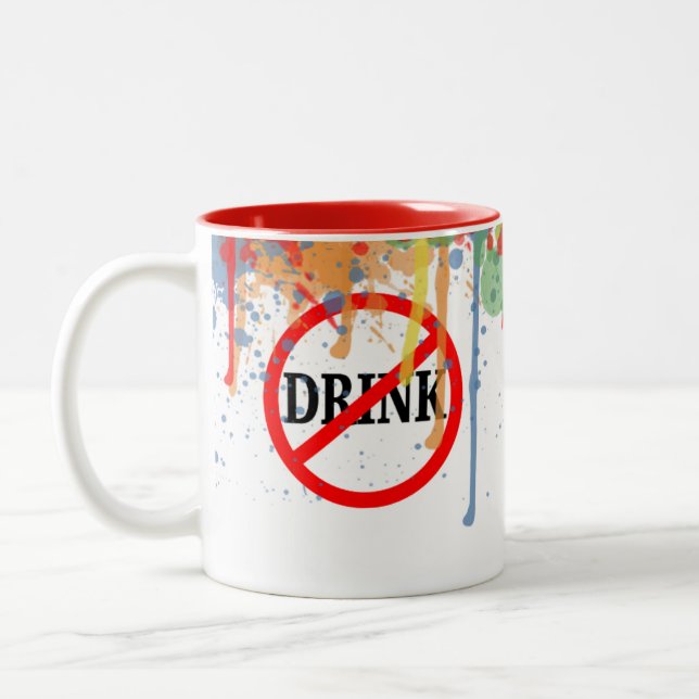 Caneca De Café Em Dois Tons Artist Brush, Do Not Drink (Esquerda)