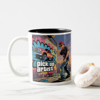 Caneca De Café Em Dois Tons Artista de coleta e Grafite urbano