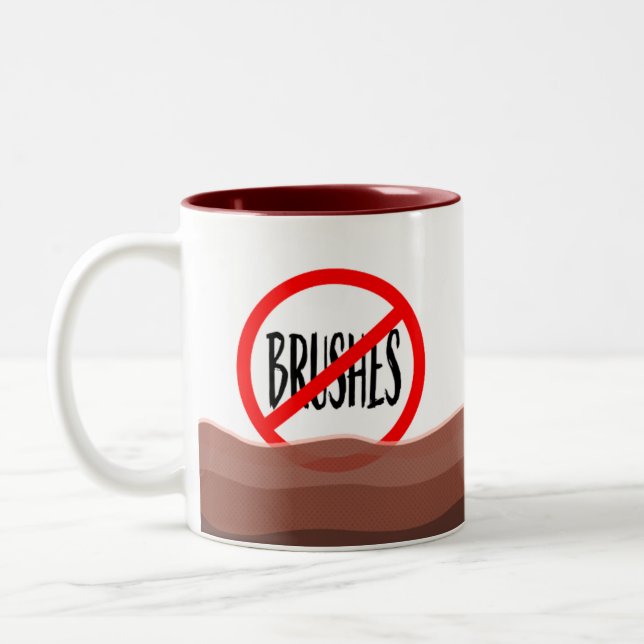 Caneca De Café Em Dois Tons Artists Tea Not Brushes  (Esquerda)