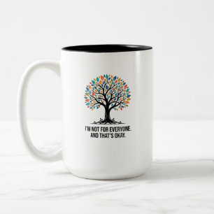 Caneca De Café Em Dois Tons Árvore Colorida Nem Para Todos – Crescimento & Ind