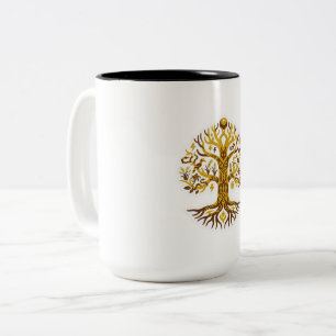 Caneca De Café Em Dois Tons Árvore da Vida