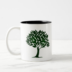 Caneca De Café Em Dois Tons "Árvore da vida" rústico