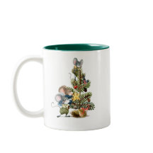 Árvore de decoração de ratos de Natal