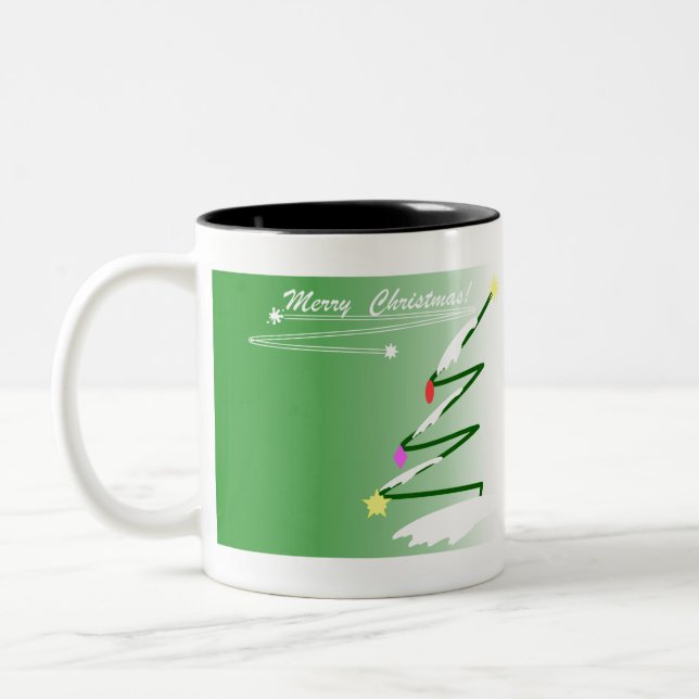 Caneca De Café Em Dois Tons Árvore de Natal 39 (Esquerda)