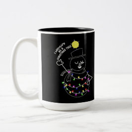 Caneca De Café Em Dois Tons Árvore de Natal Homem de Neve
