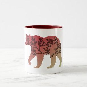 Caneca De Café Em Dois Tons Árvore do urso