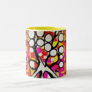Caneca De Café Em Dois Tons Árvore Familiar