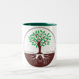 Caneca De Café Em Dois Tons Árvore Loving Hugger da natureza