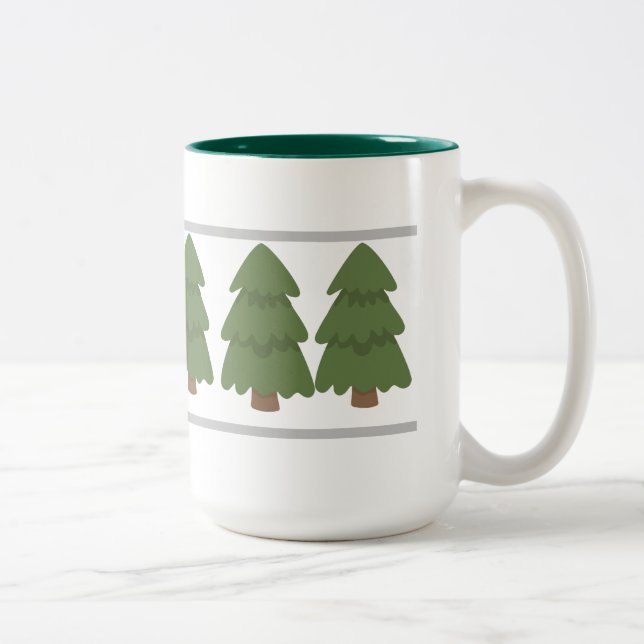 Caneca De Café Em Dois Tons Árvore Verde (Direita)