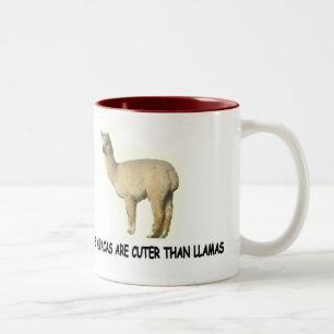 Caneca De Café Em Dois Tons As alpacas são mais bonitos do que lamas