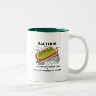 Caneca De Café Em Dois Tons As bactérias não podem viver com o alguma deles