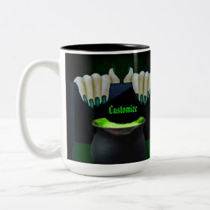 Caneca De Café Em Dois Tons As bruxas negras e verdes nascem
