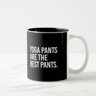 Caneca De Café Em Dois Tons As calças da ioga são as melhores calças -