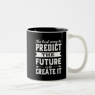 Caneca De Café Em Dois Tons As citações inspiradas da motivação criam o fu