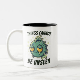 Caneca De Café Em Dois Tons As coisas não podem ser vistas como peixes